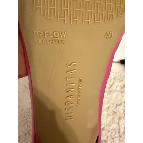 Hispanitas Pink Leather Pointed Toe Heels Unique Lucite Heel Size 40 - Picture 4 of 6